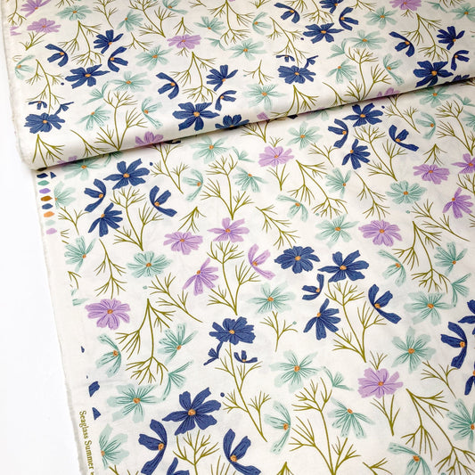 Moda 'Seaglass Summer' Quilting Cotton 'Cottage Cosmo' in Oyster