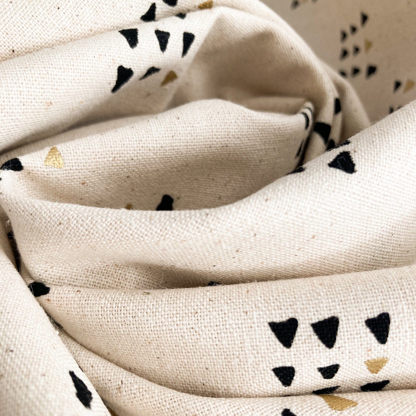 Zen Chic Cotton Canvas: 'Stamped' in Natural