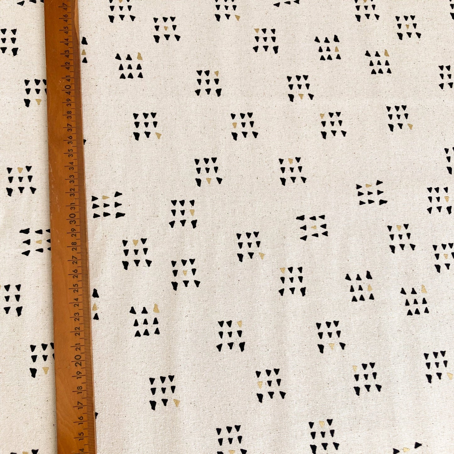 Zen Chic Cotton Canvas: 'Stamped' in Natural