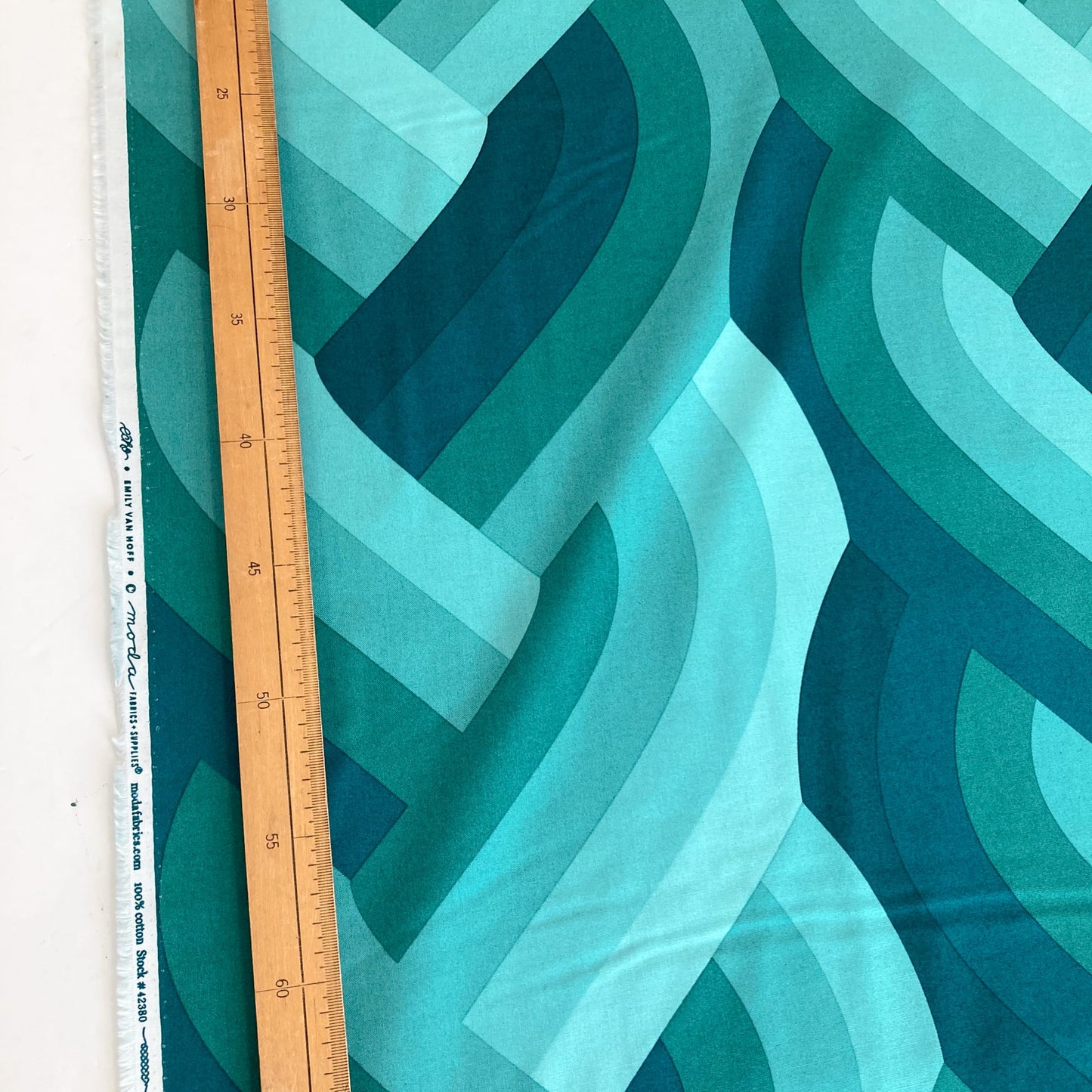 Moda Emily van Hoff 'Echo' Quilting Cotton in Teal