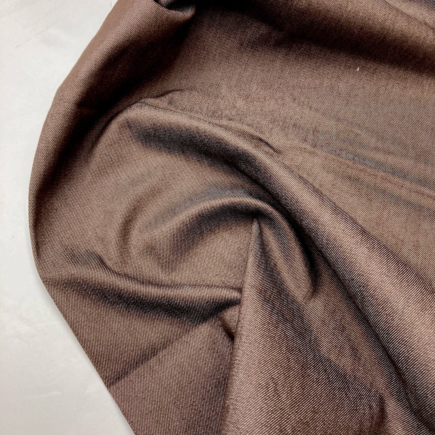 Mocha Brown Stretch Denim