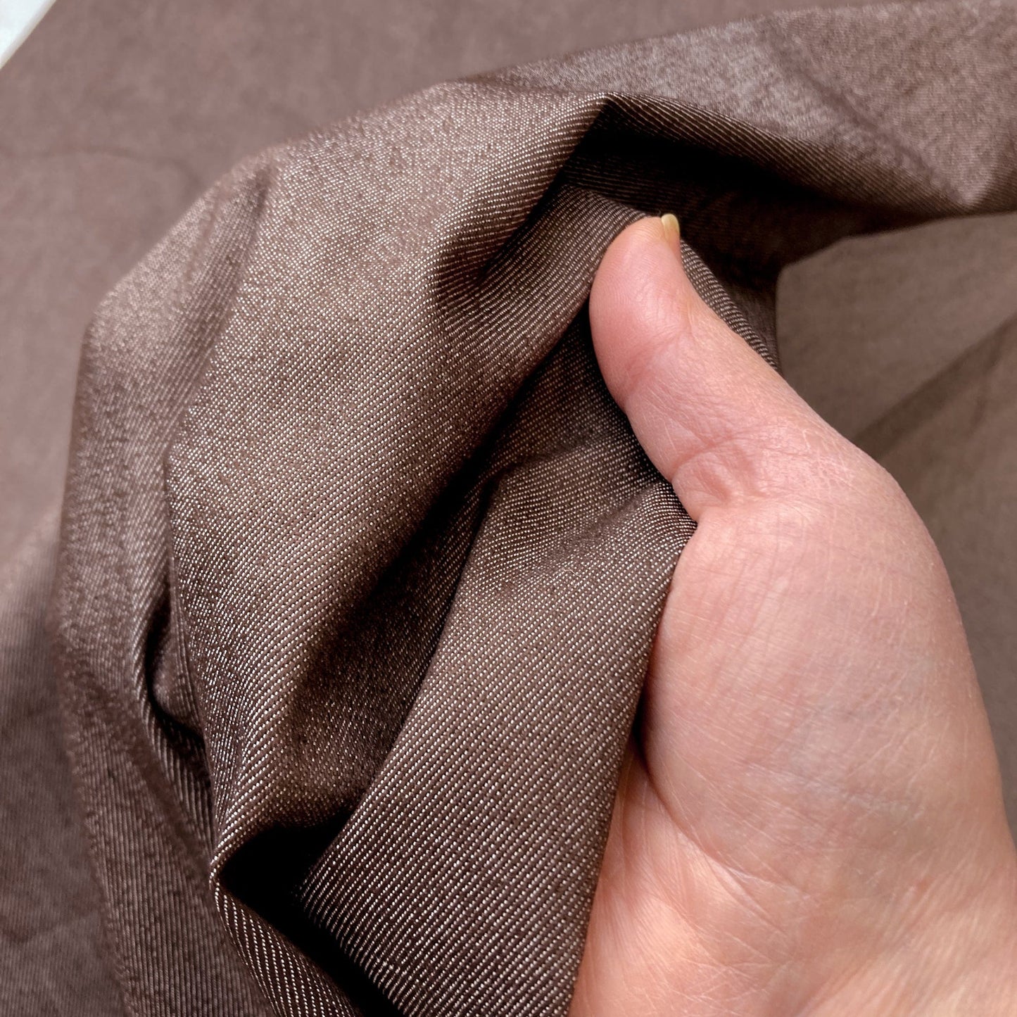 Mocha Brown Stretch Denim