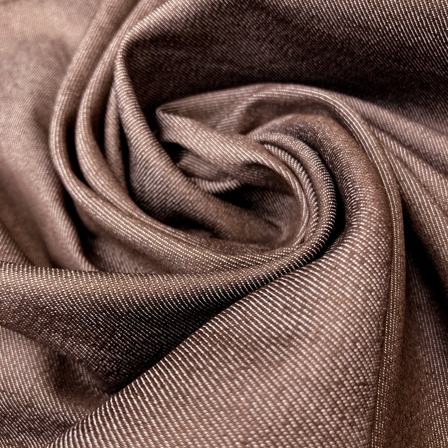 Mocha Brown Stretch Denim