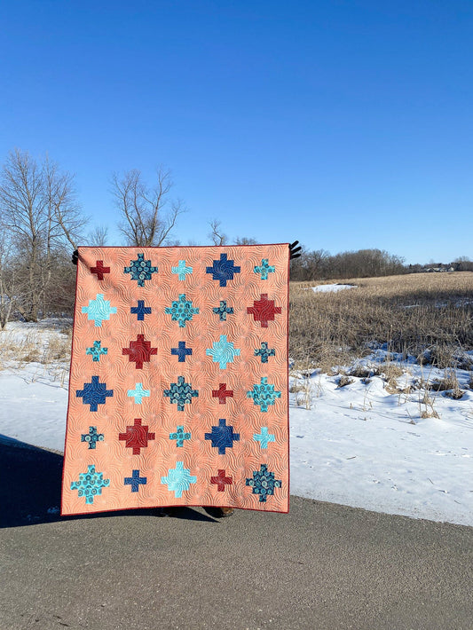 Modern Textiles Paper Quilt Pattern: 'Not So XOXO'