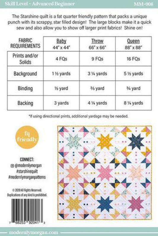 Modernly Morgan: Starshine Quilt Pattern