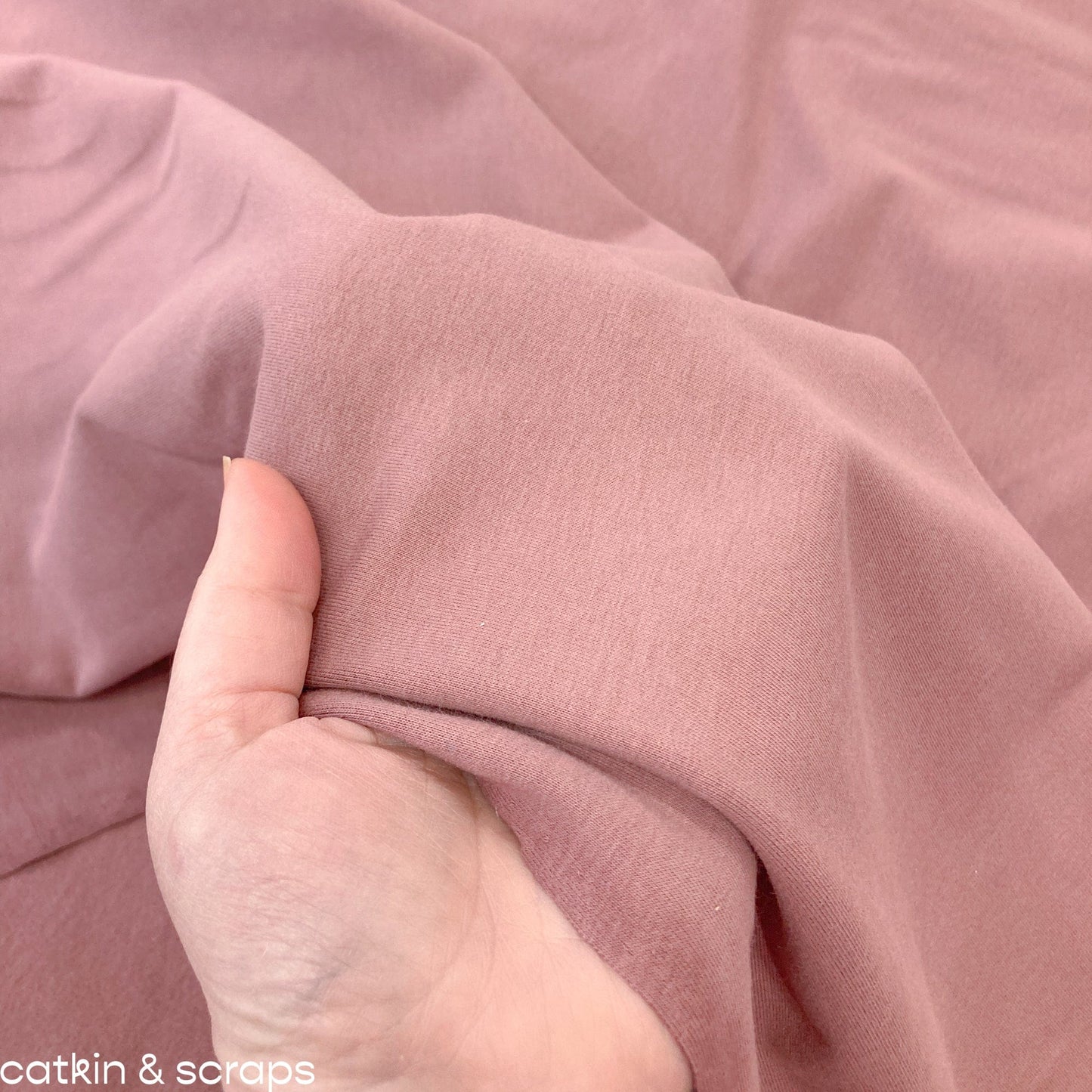 Organic Cotton Fleece-Backed Jersey in Old Rose