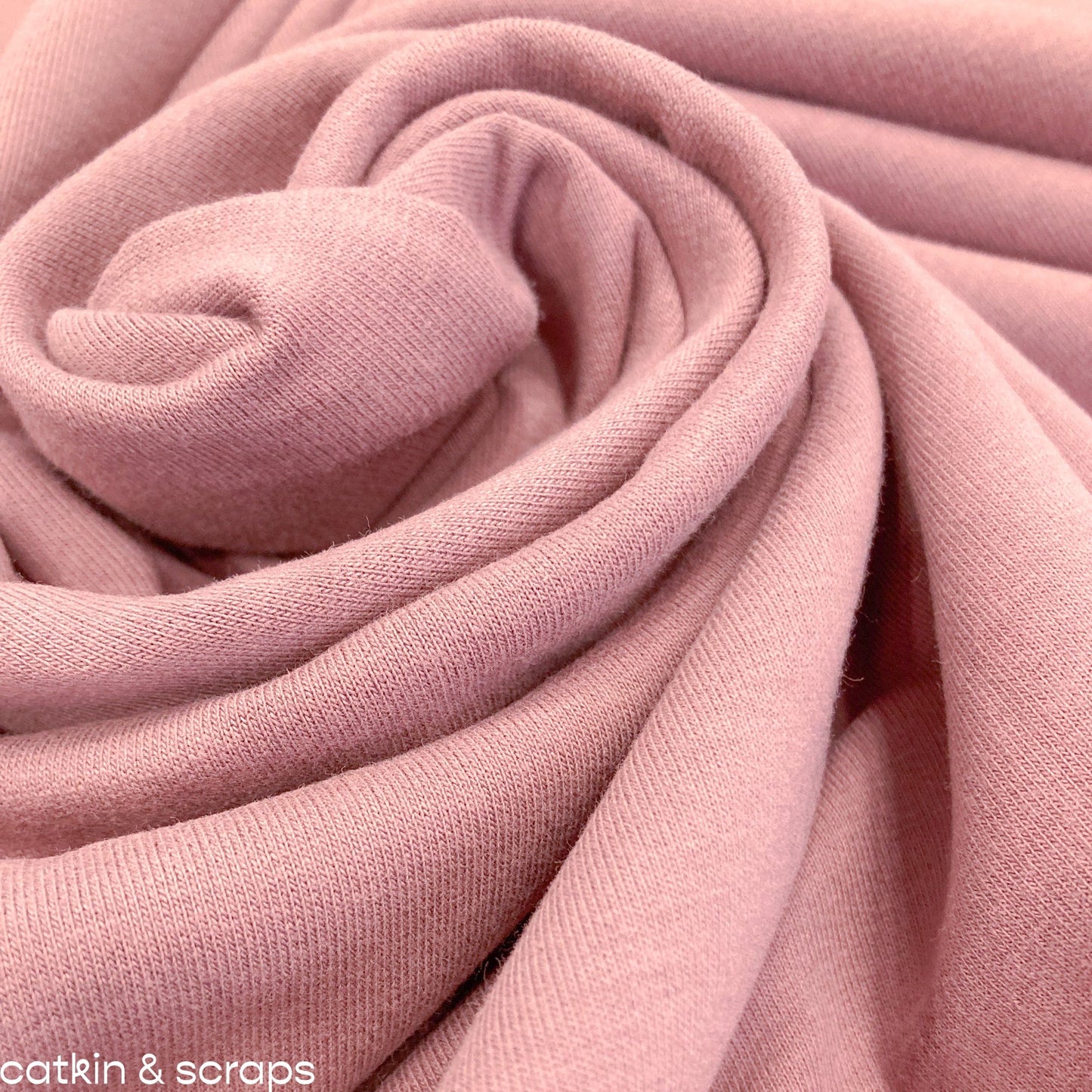Organic Cotton Fleece-Backed Jersey in Old Rose