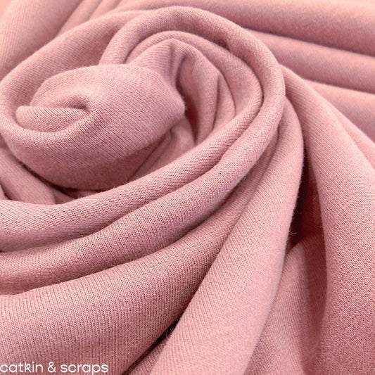 Organic Cotton Fleece-Backed Jersey in Old Rose