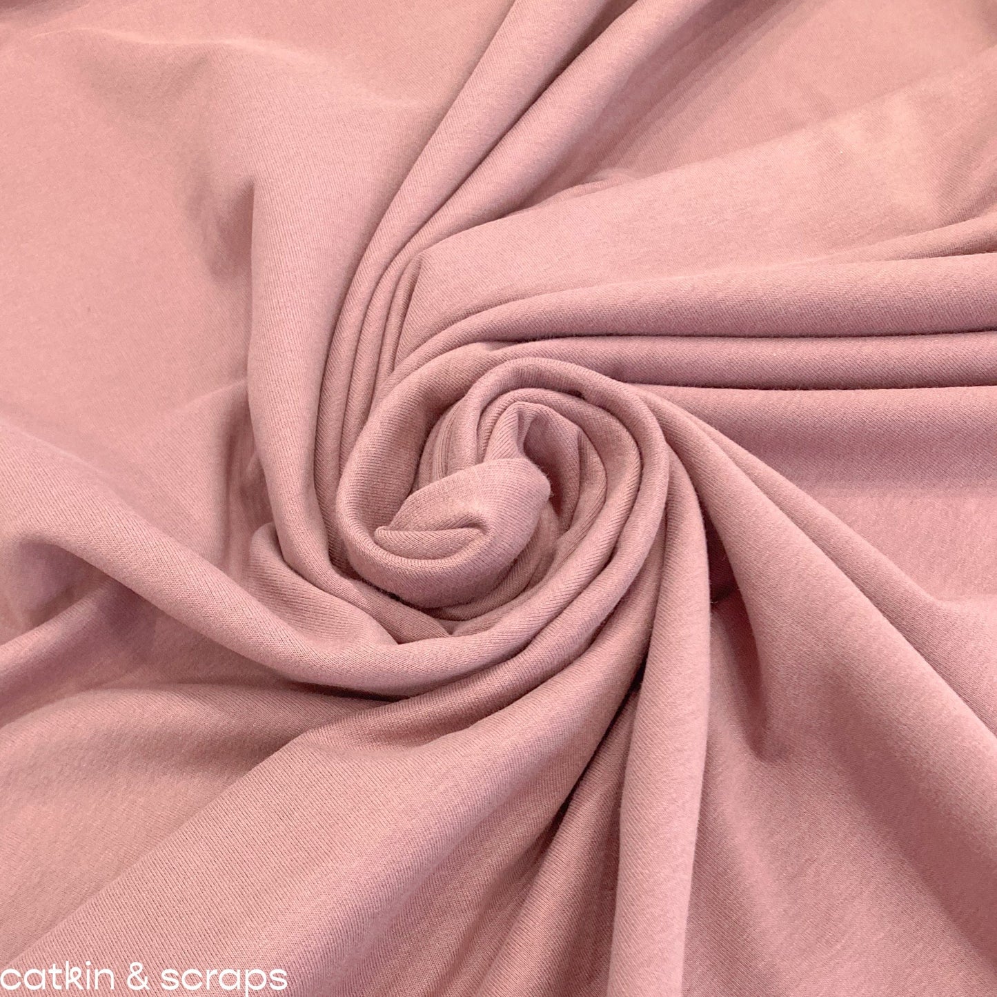 Organic Cotton Fleece-Backed Jersey in Old Rose