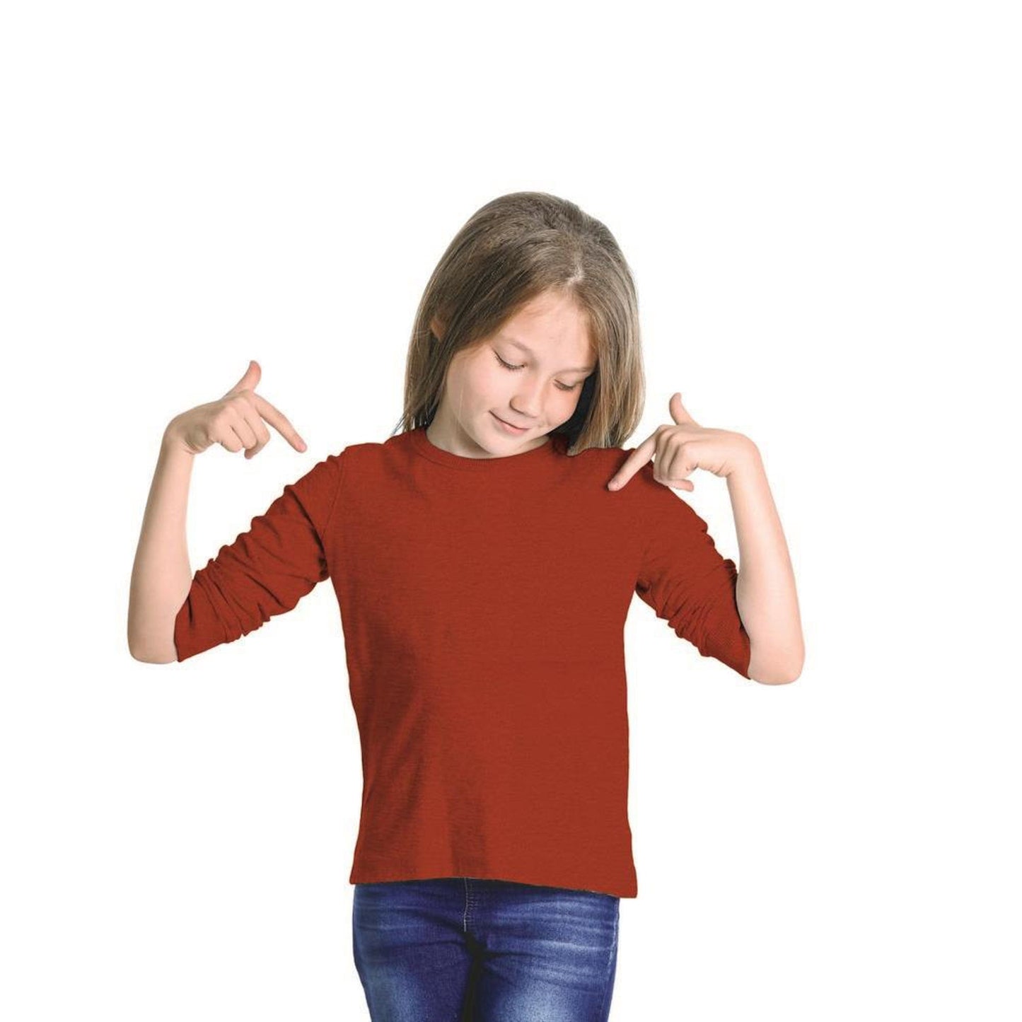 Organic Cotton Fleece-Backed Jersey in Terracotta