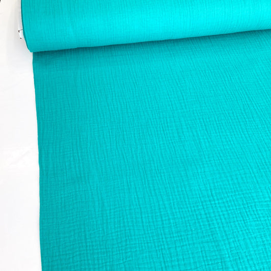 Organic Cotton Double Gauze in Turquoise