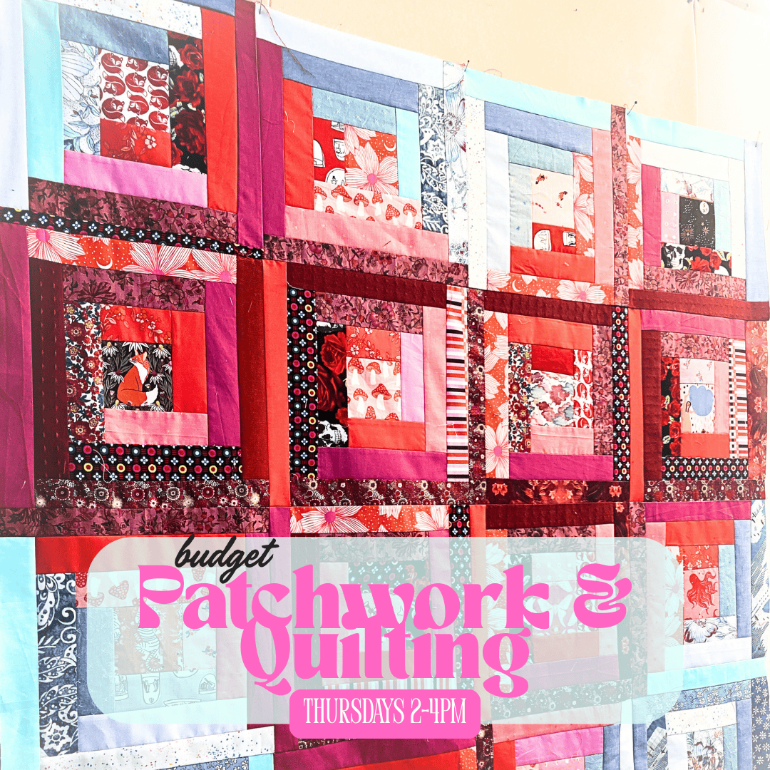 Patchwork & Quilting BUDGET Course 'Log Cabin Heart': Thursdays 2pm-4pm Starting 26th February