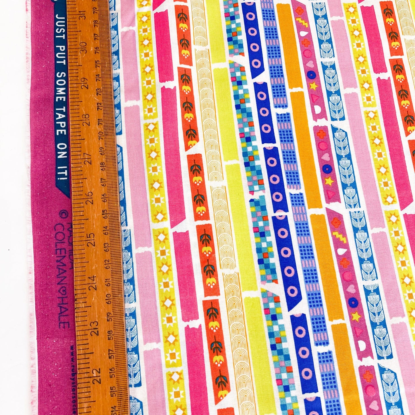 Ruby Star Society 'Washi Plus' Quilting Cotton 'Yay It's Tape' in Natural