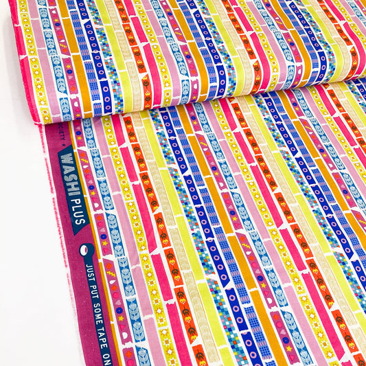 Ruby Star Society 'Washi Plus' Quilting Cotton 'Yay It's Tape' in Natural