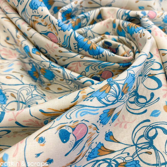 Ruby Star Society 'Dog Park' Quilting Cotton 'Golden Garden' in Shell