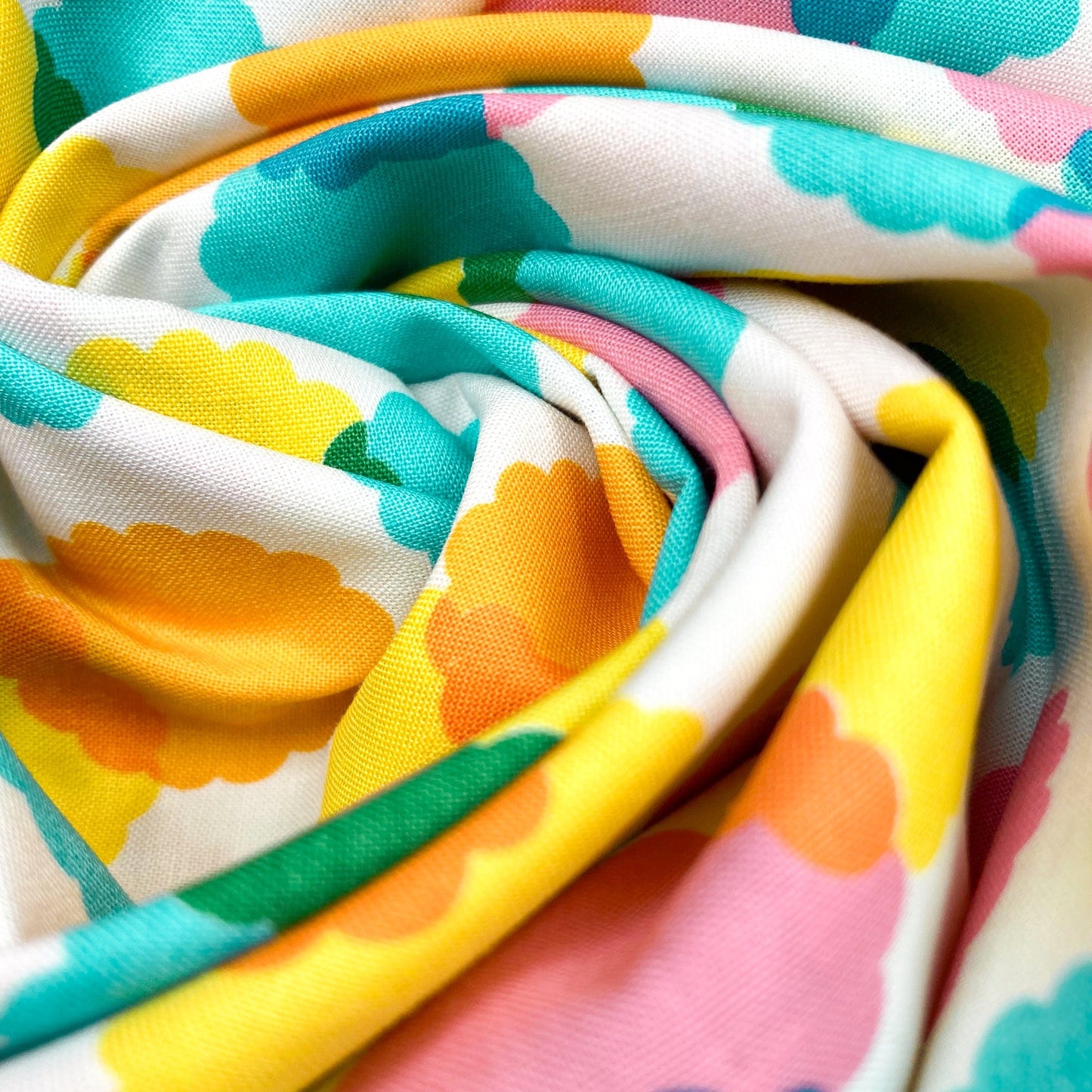 Ruby Star Society 'Eye Candy' Quilting Cotton 'Poms' in Natural