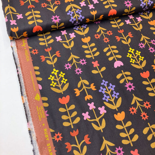 Ruby Star Society 'Favourite Flowers': 'Meadow Canvas' in Soft Black