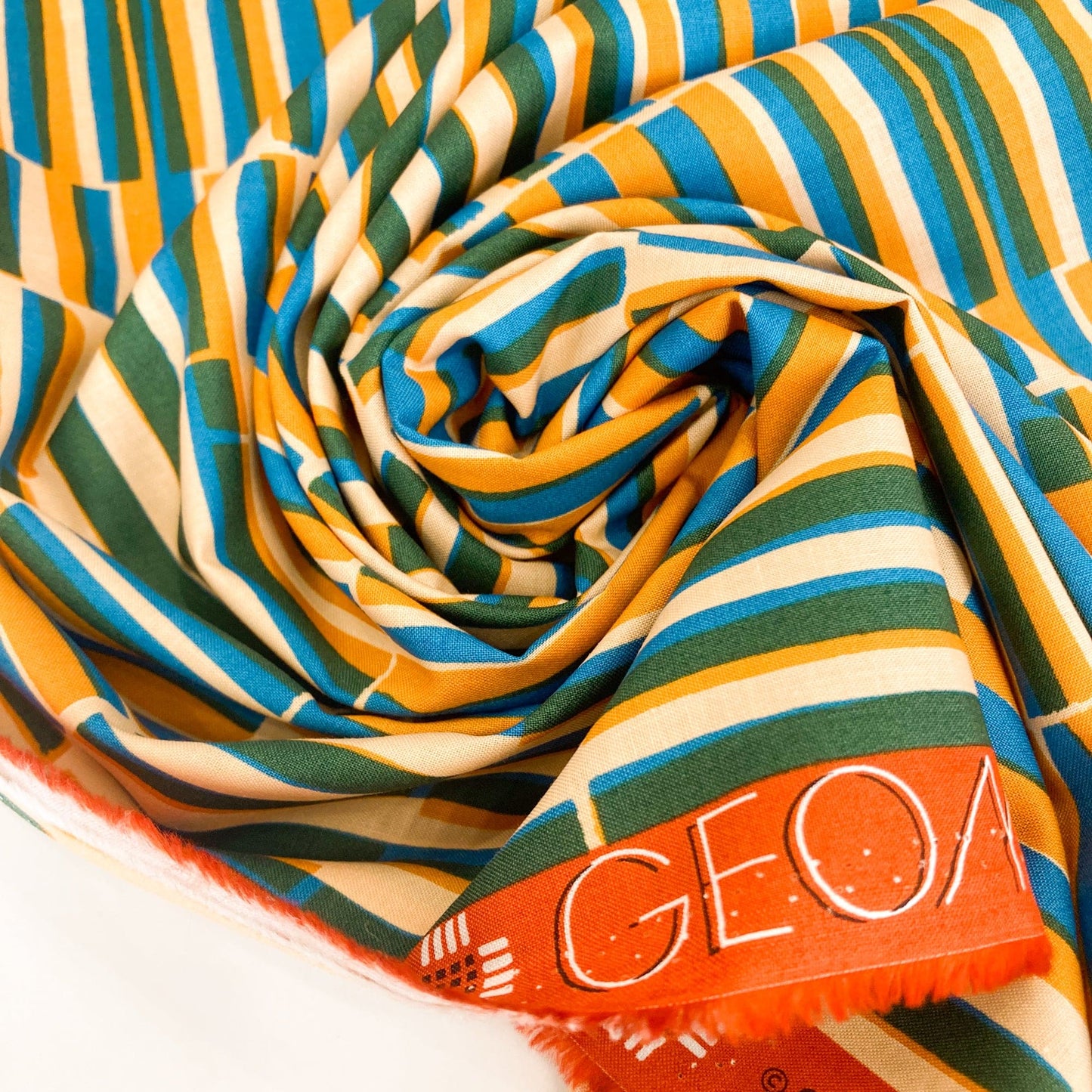 Ruby Star Society 'Geometry' Quilting Cotton 'Ladders' in Turmeric