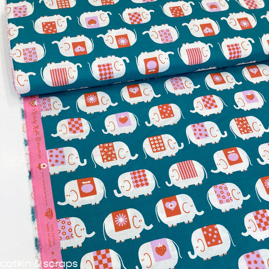 Ruby Star Society 'Picture Book' Quilting Cotton 'Elephants' in Storytime