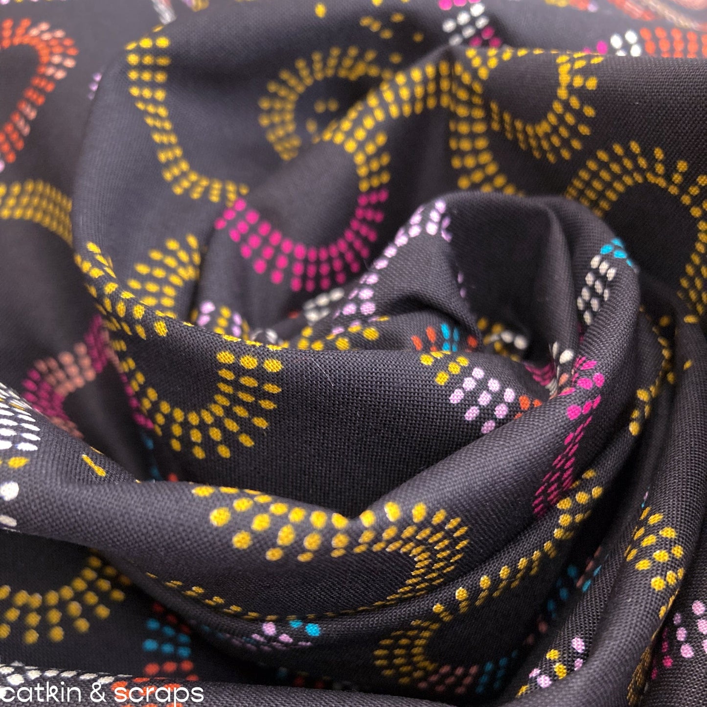 Ruby Star Society 'Pivot' Quilting Cotton 'Beaded' in Soft Black