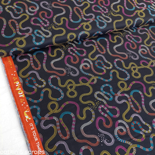 Ruby Star Society 'Pivot' Quilting Cotton 'Beaded' in Soft Black