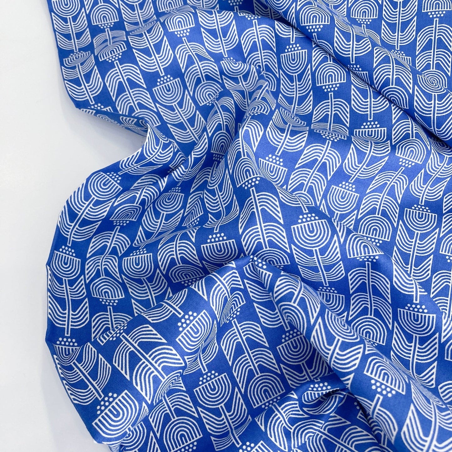 Ruby Star Society 'Woodland Park' Quilting Cotton 'Ironworks' in Blue Ribbon