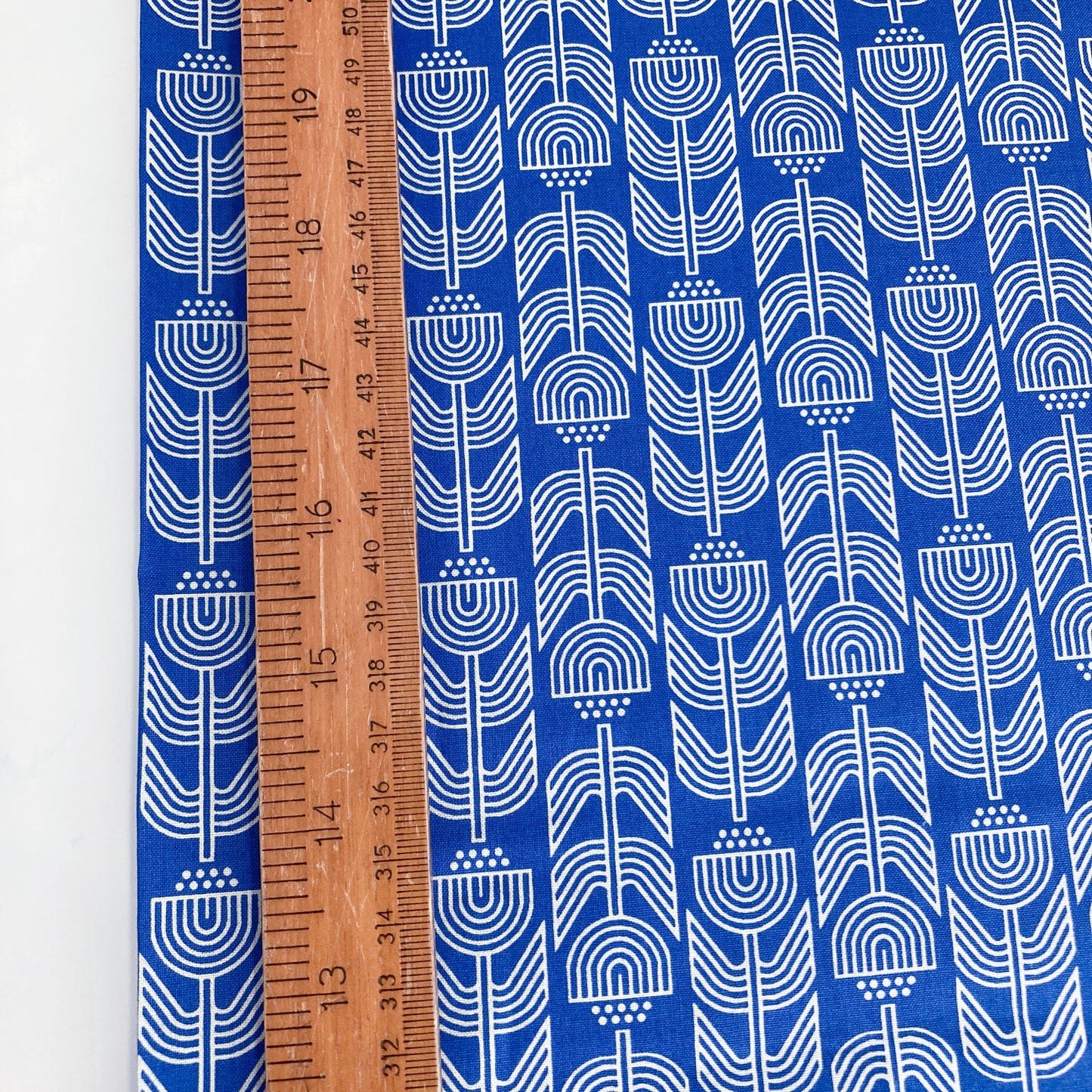 Ruby Star Society 'Woodland Park' Quilting Cotton 'Ironworks' in Blue Ribbon