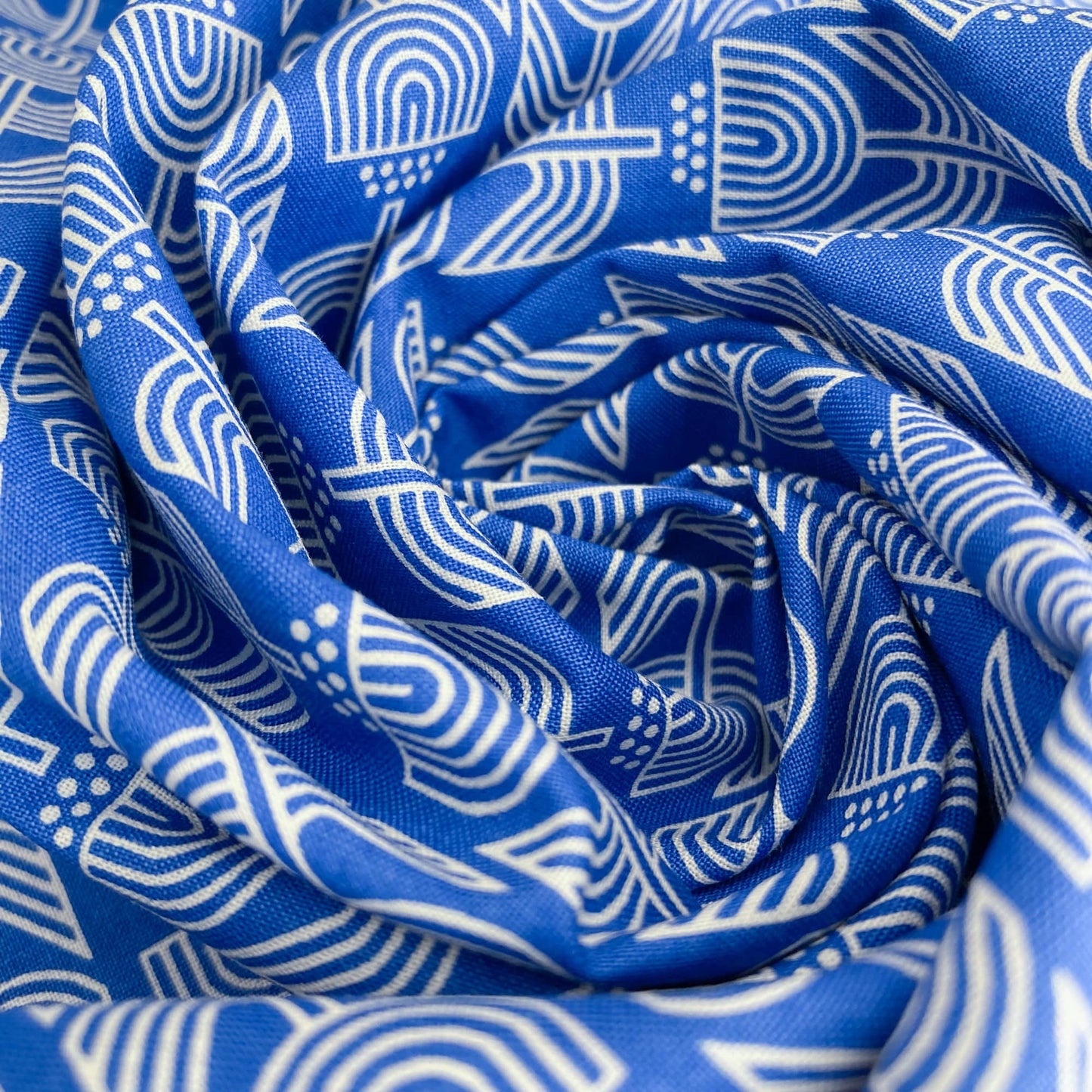 Ruby Star Society 'Woodland Park' Quilting Cotton 'Ironworks' in Blue Ribbon