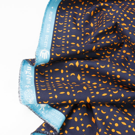 Ruby Star Society 'Moonglow' Quilting Cotton 'Phases' in Indigo