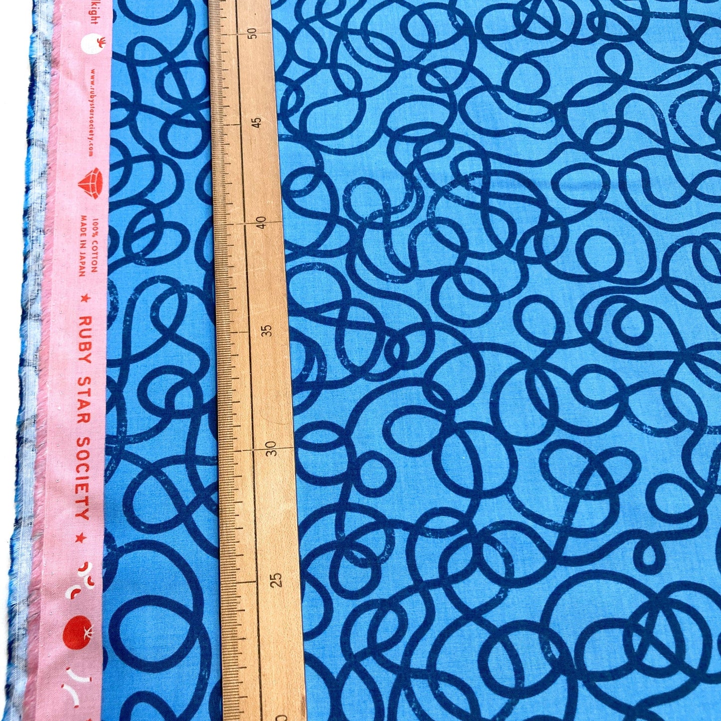 Ruby Star Society 'Tomato Tomahto' Quilting Cotton 'Noodles' in Lindley Blue