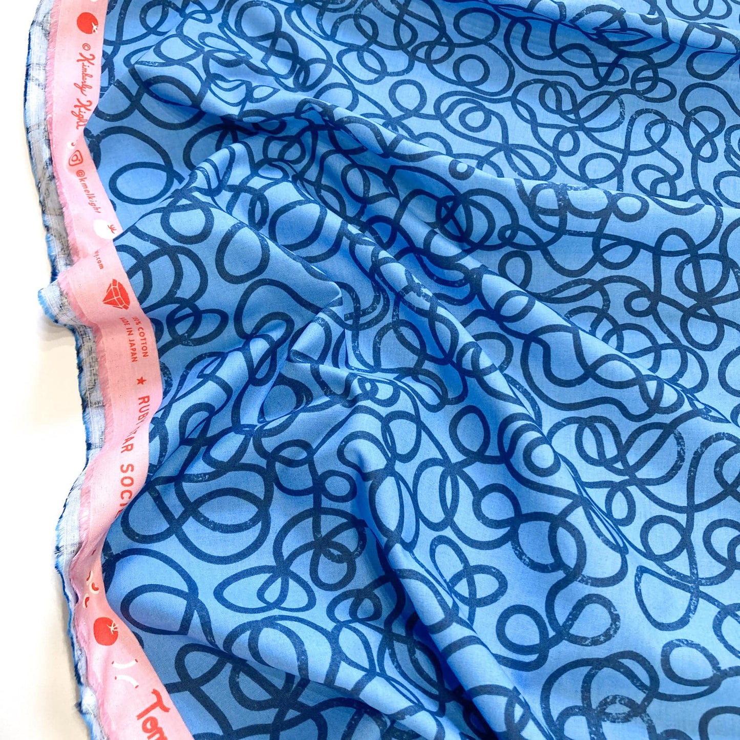 Ruby Star Society 'Tomato Tomahto' Quilting Cotton 'Noodles' in Lindley Blue