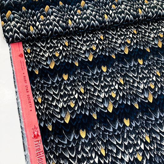 Ruby Star Society 'Fireglow' Quilting Cotton 'Scales' in Smoke