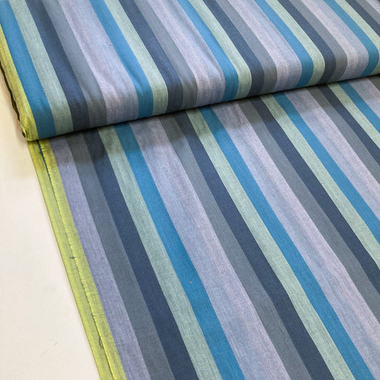 Ruby Star Society 'Moonglow' Warp and Weft Crossweave 'Boardwalk' Stripe in 'Dusk'