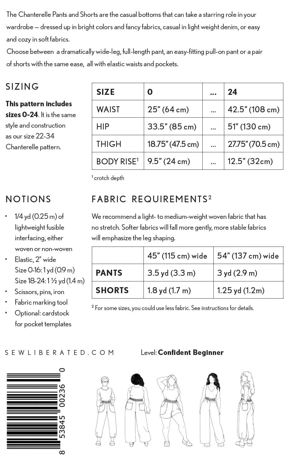 Sew Liberated: Chanterelle Pants & Shorts