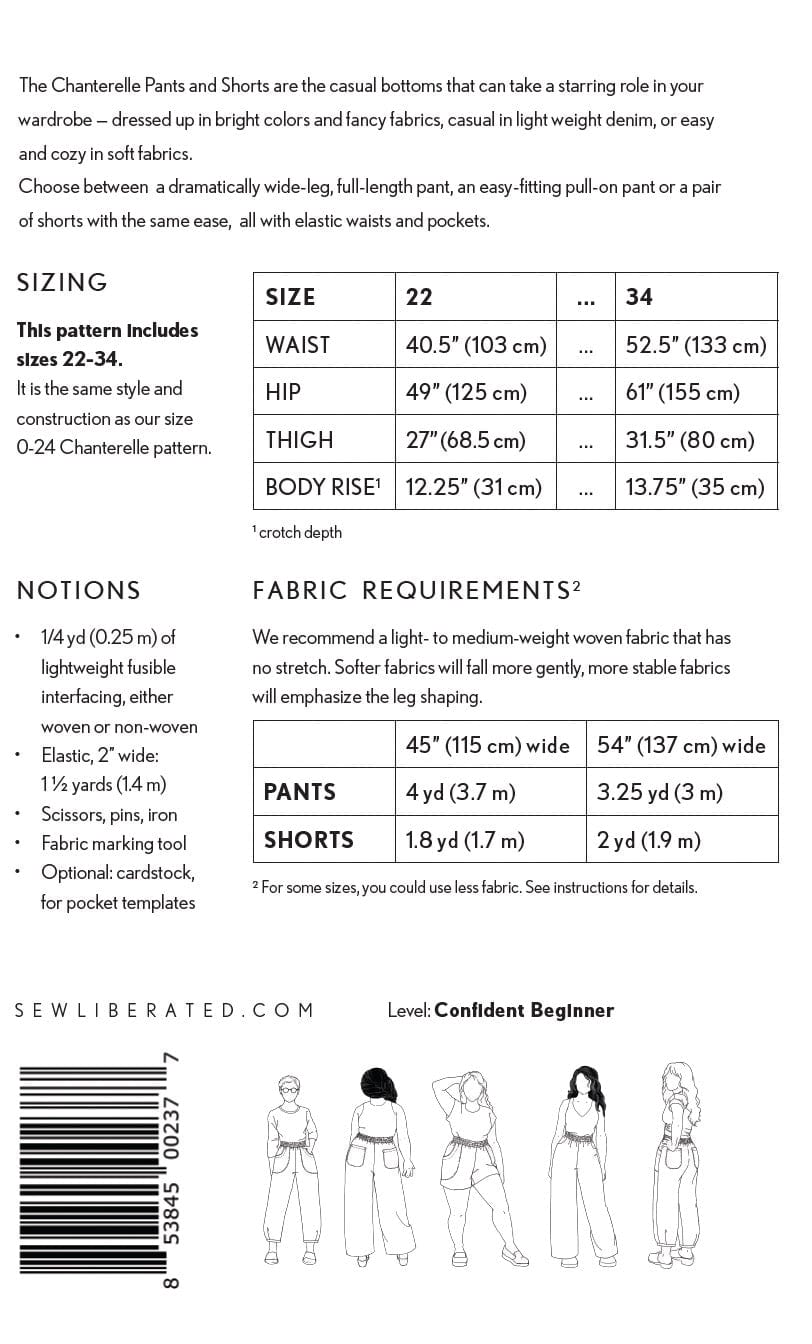 Sew Liberated: Chanterelle Pants & Shorts