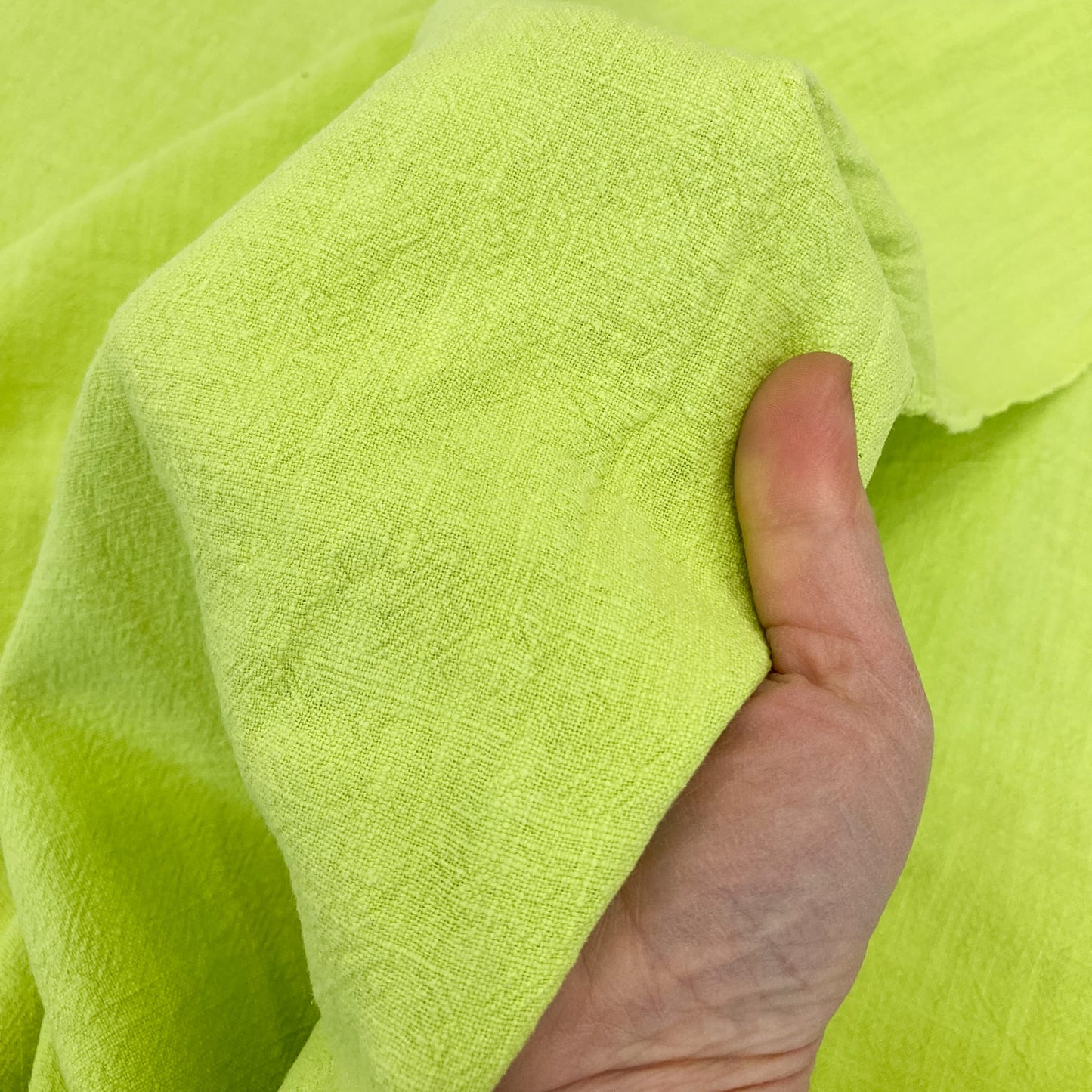 Stonewashed Linen in Chartreuse