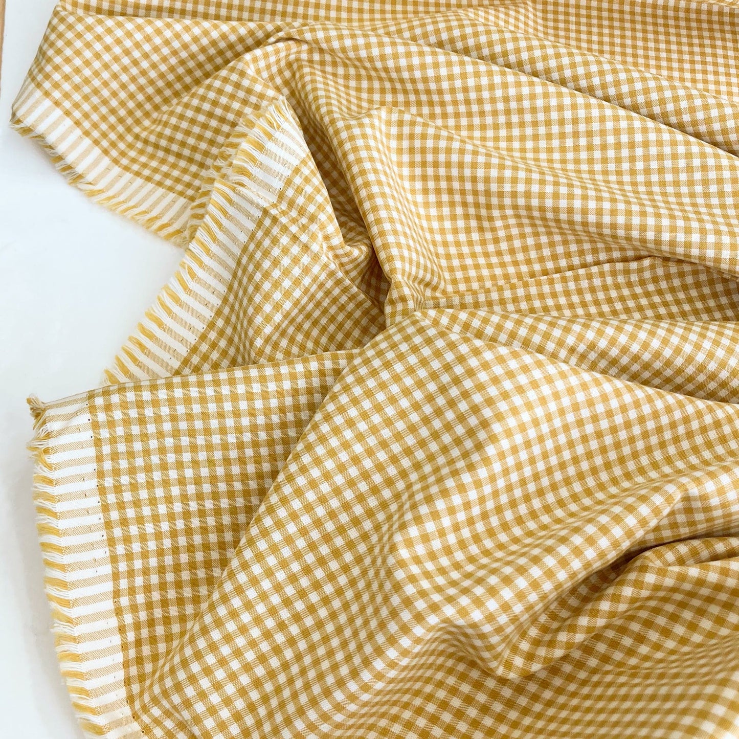 Tilda Quilt Collection 'Gingham' in Mustard Yellow