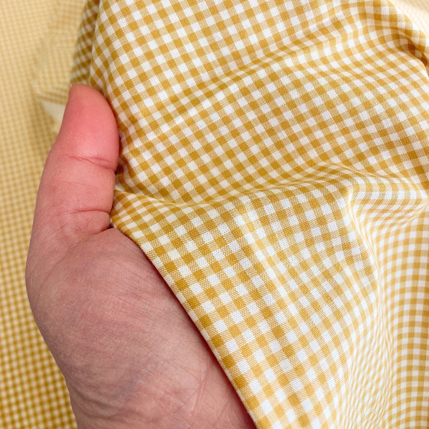 Tilda Quilt Collection 'Gingham' in Mustard Yellow