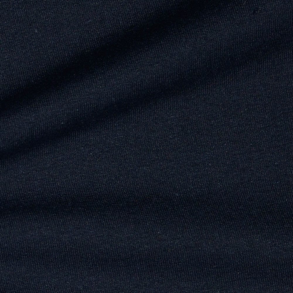 Recycled Cotton Mix Fleece-Backed Jersey in Navy