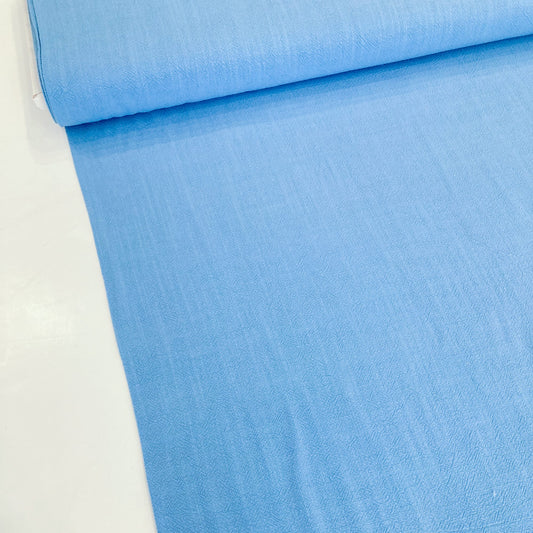 Stonewashed Linen & Viscose Mix in Summer Sky Blue