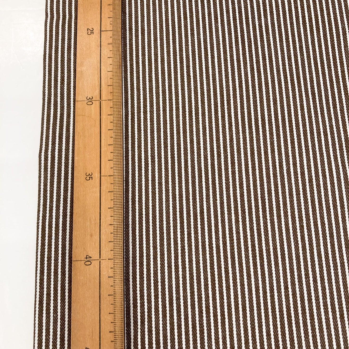 7oz Cotton Denim in Chocolate Stripe