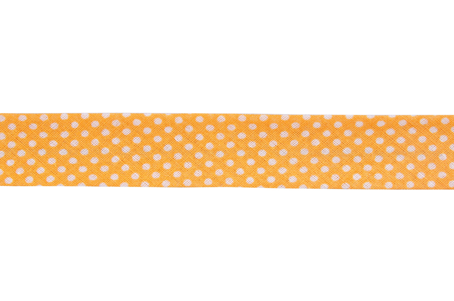 20 mm Cotton Bias Binding in Yellow and White Polka Dot