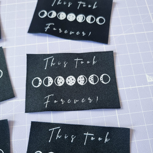 SA Sewing Labels - Quilt Labels 'This Took Forever'