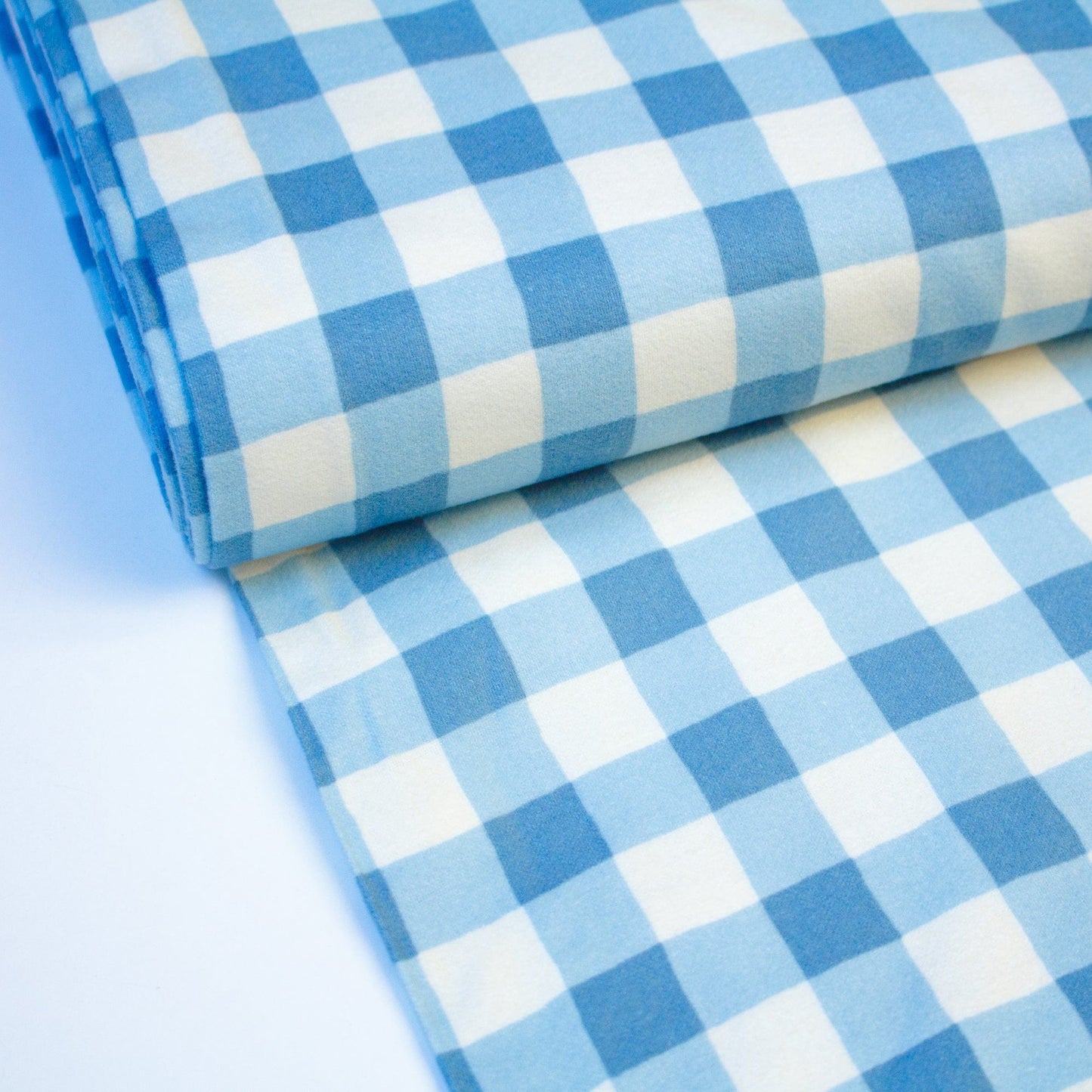 Art Gallery Fabrics Cotton Flannel 'Plaid of My Dreams' in Sky