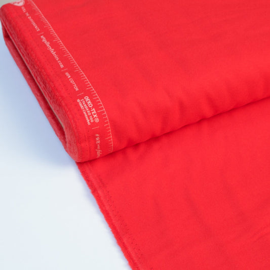 Art Gallery Fabrics Cotton Flannel Solid 'Ruby'