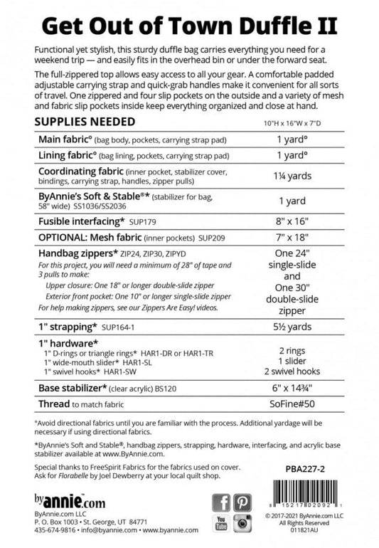 ByAnnie: Get Out Of Town Duffle II