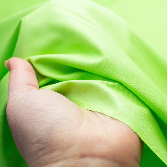 Organic Cotton Poplin in Lime Green