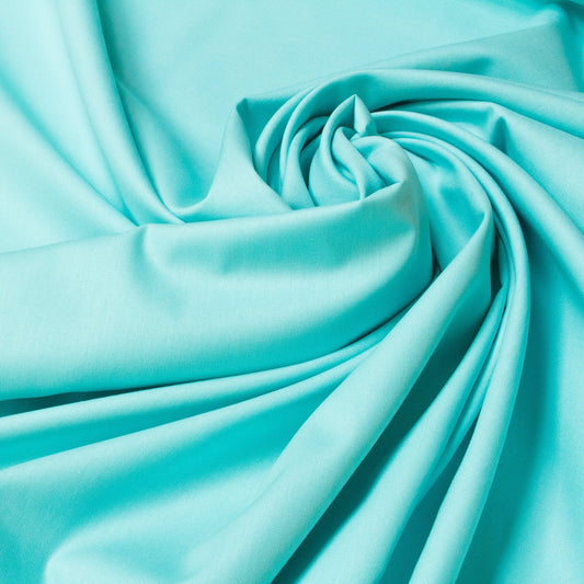 Organic Cotton Poplin in Aqua