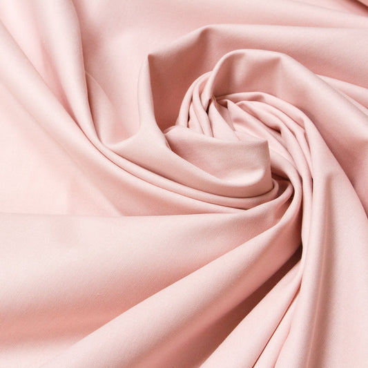 Organic Cotton Poplin in Powder Pink