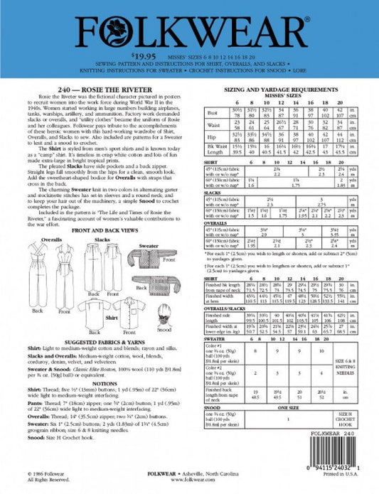 Folkwear: Rosie The Riveter